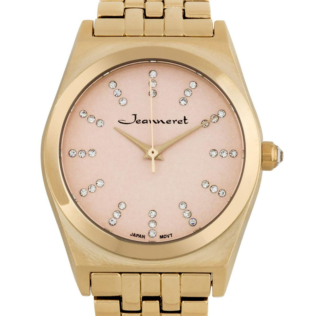 Jeanneret 34mm Case Crystal Hour Indices Watch: The Jeanneret is simple, a classic design proven over the years, but with a twist. The beautiful Czech crystal Hour Indices are a perfect mix between subtle and too much. The 34mm case is also just th