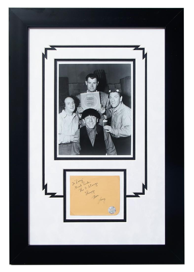 THE THREE STOOGES SIGNED AUTOGRAPH PAGE (1 of 4)