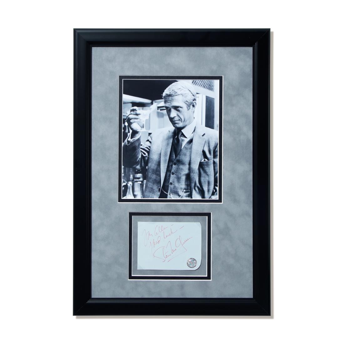 STEVE McQUEEN SIGNED PAGE CUT (1 of 4)