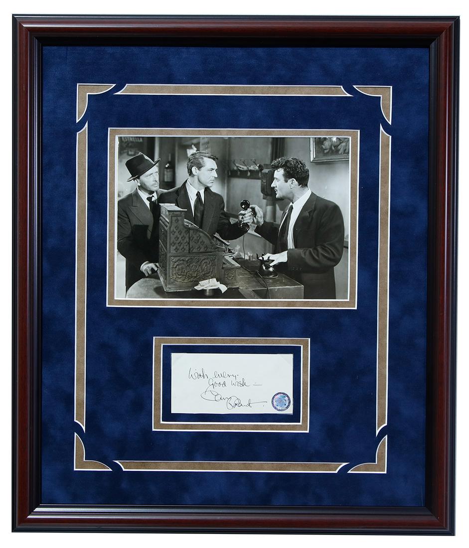 HOLLYWOOD LEGEND CARY GRANT SIGNED AUTOGRAPH PAGE (1 of 4)