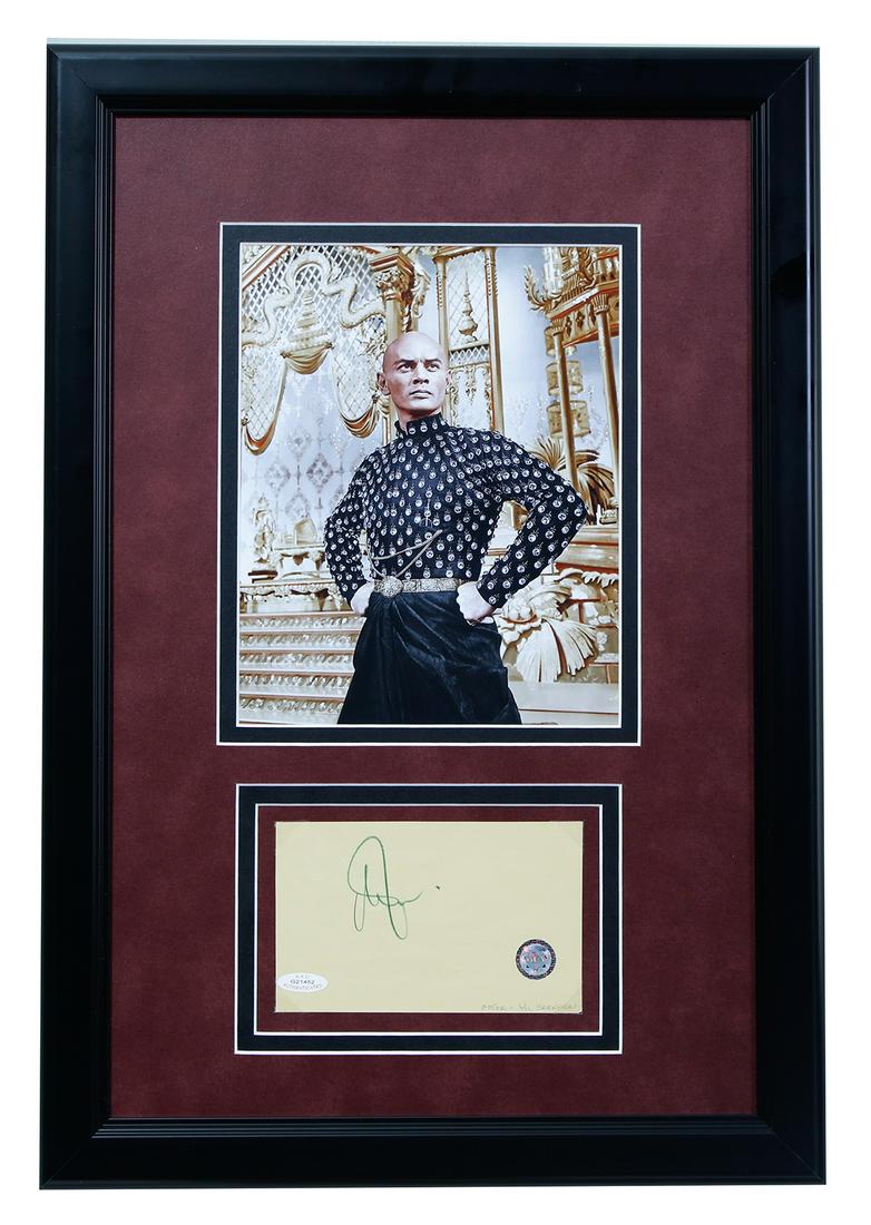 YULE BRENNER DUAL CERTIFIED AUTOGRAPH PAGE (1 of 5)