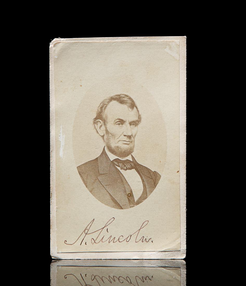 Abraham Lincoln Signed CDV circa 1860 (1 of 2)