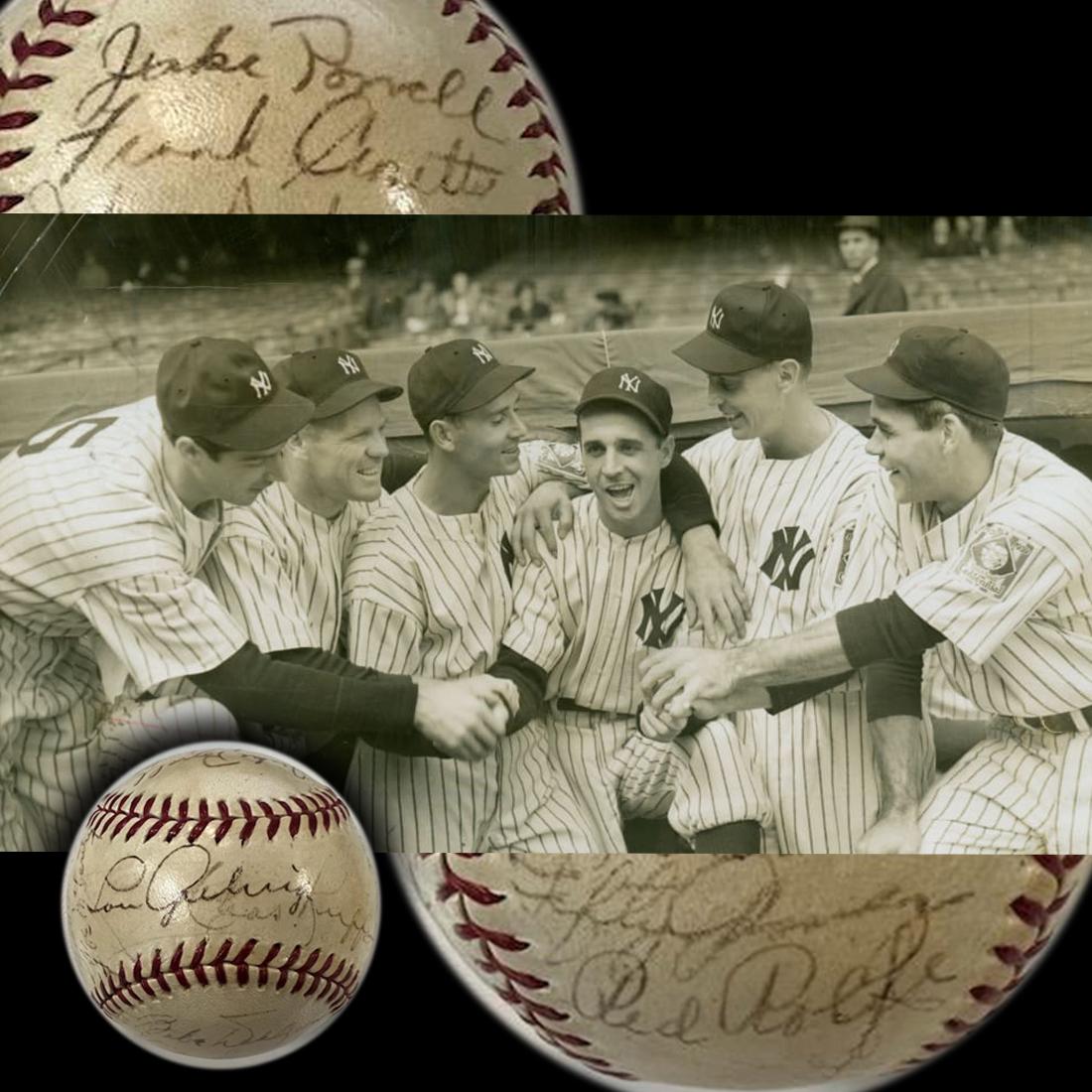 1939 YANKEES TEAM SIGNED BALL W/ GEHRIG & DIMAGGIO (1 of 5)