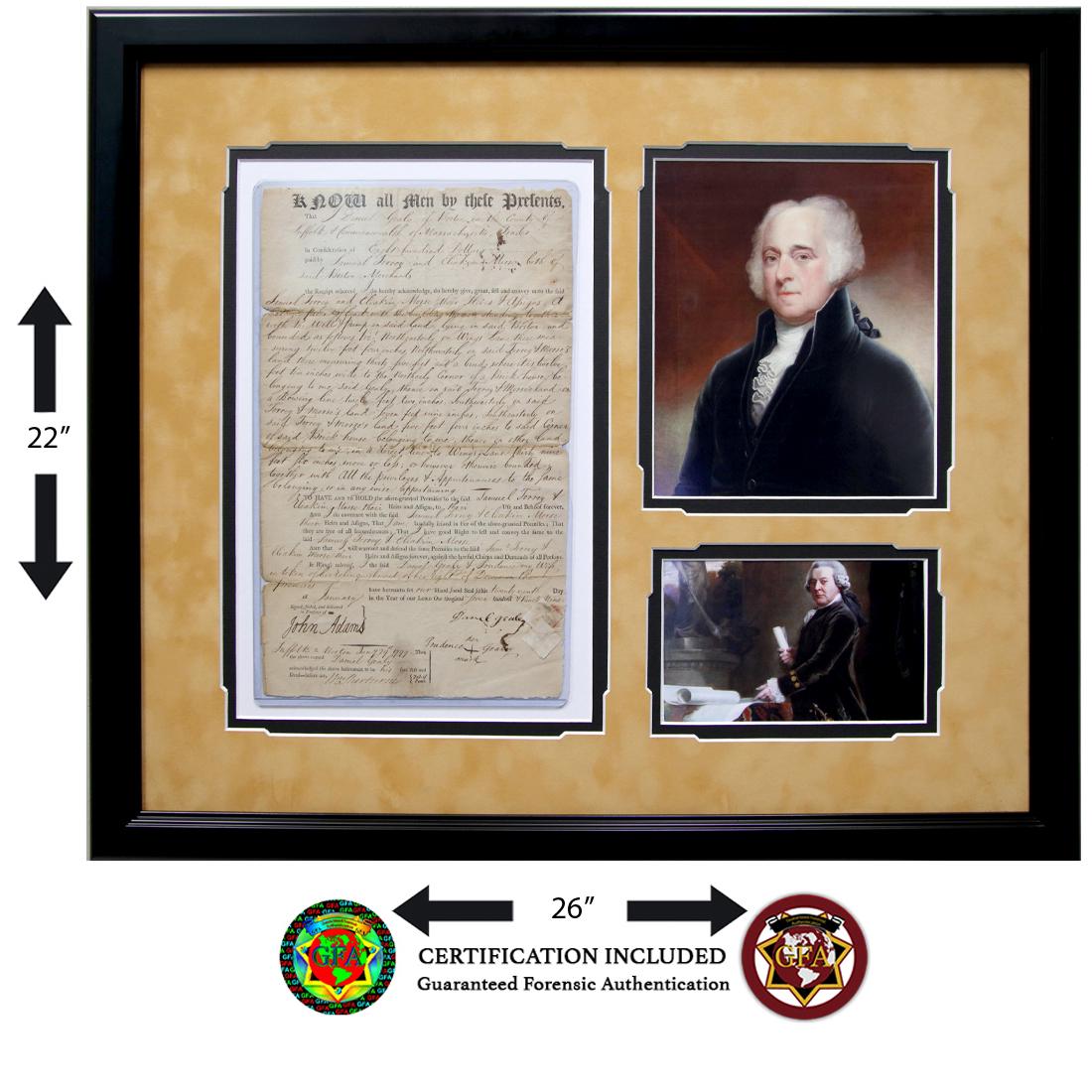 John Adams Signed Land Deed Document Dated 1799 (1 of 5)