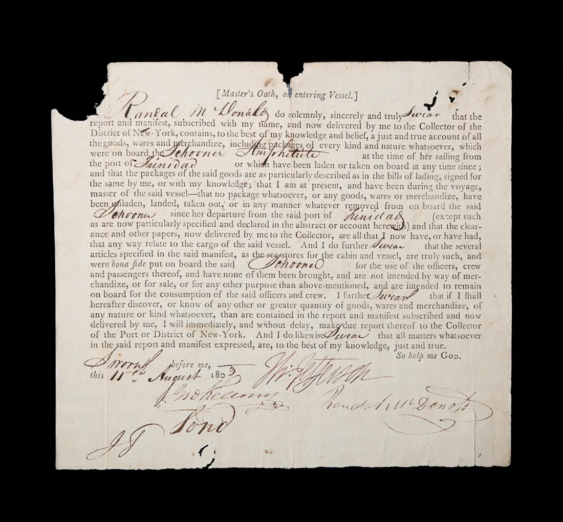 Thomas Jefferson Signed Document Front and back (1 of 3)