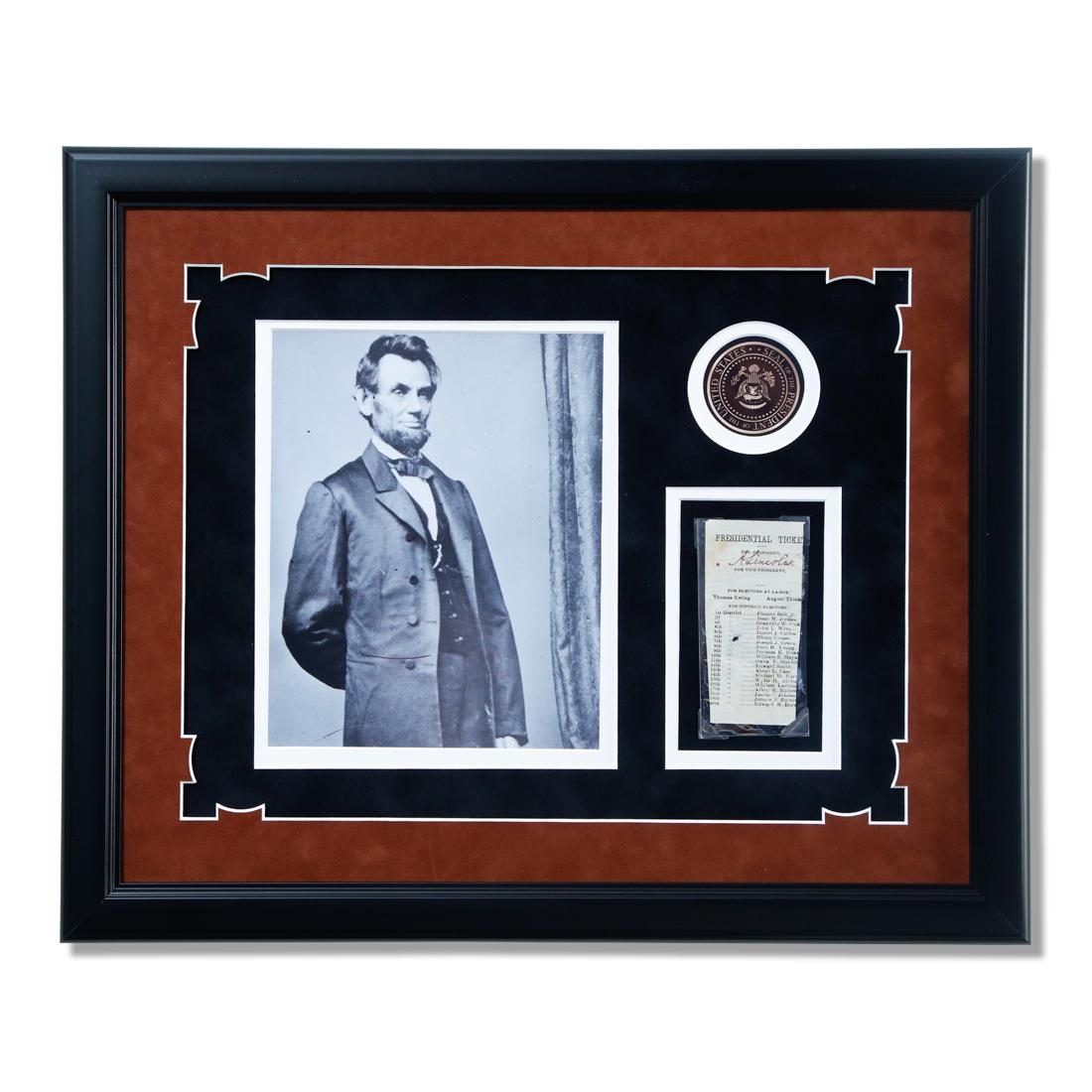 Abraham Lincoln Signed Presidential Ticket (1 of 4)