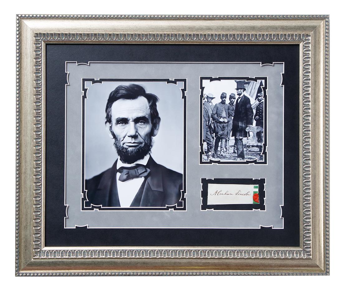 Abraham Lincoln Signed Document Cut (1 of 4)