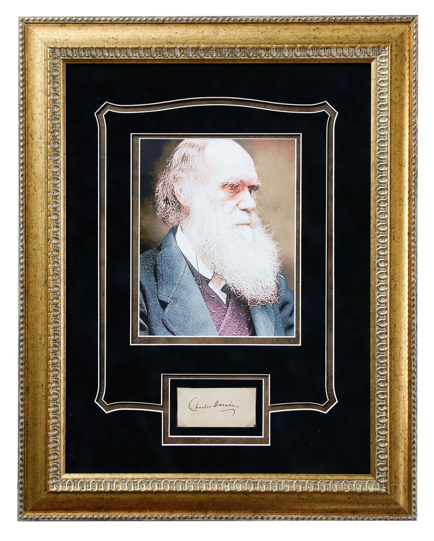 Charles Darwin Signed Cut (1 of 4)