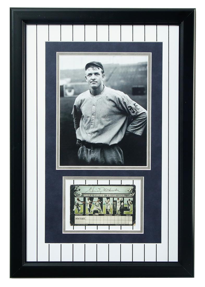 CHRISTY MATHEWSON SIGNED POSTCARD (1 of 4)