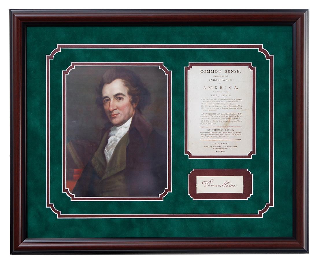 Thomas Paine Signed Document Cut (1 of 5)