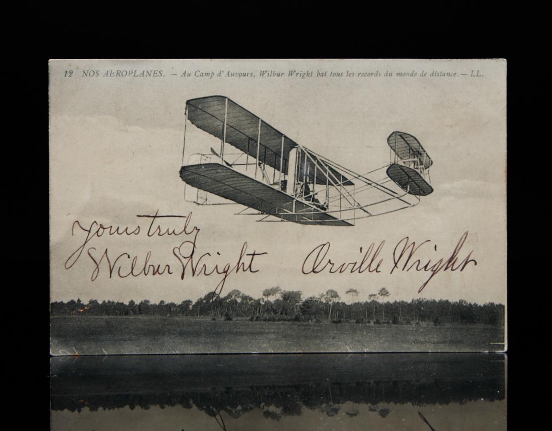 Orville and Wilber Wright Signed French Postcard (1 of 4)