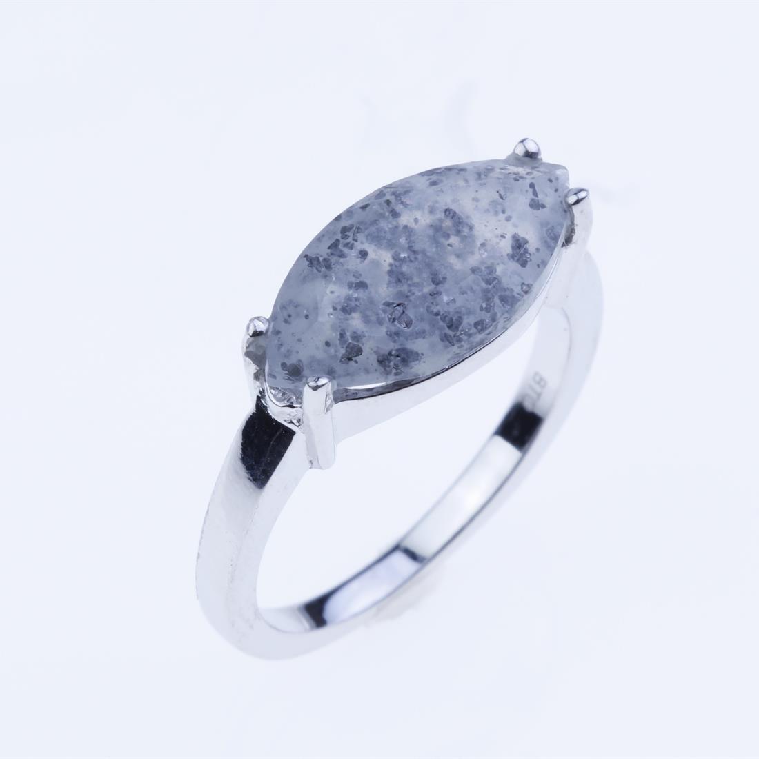 Size 8.5 Marquise Celestial Quartz Silver Ring (1 of 3)