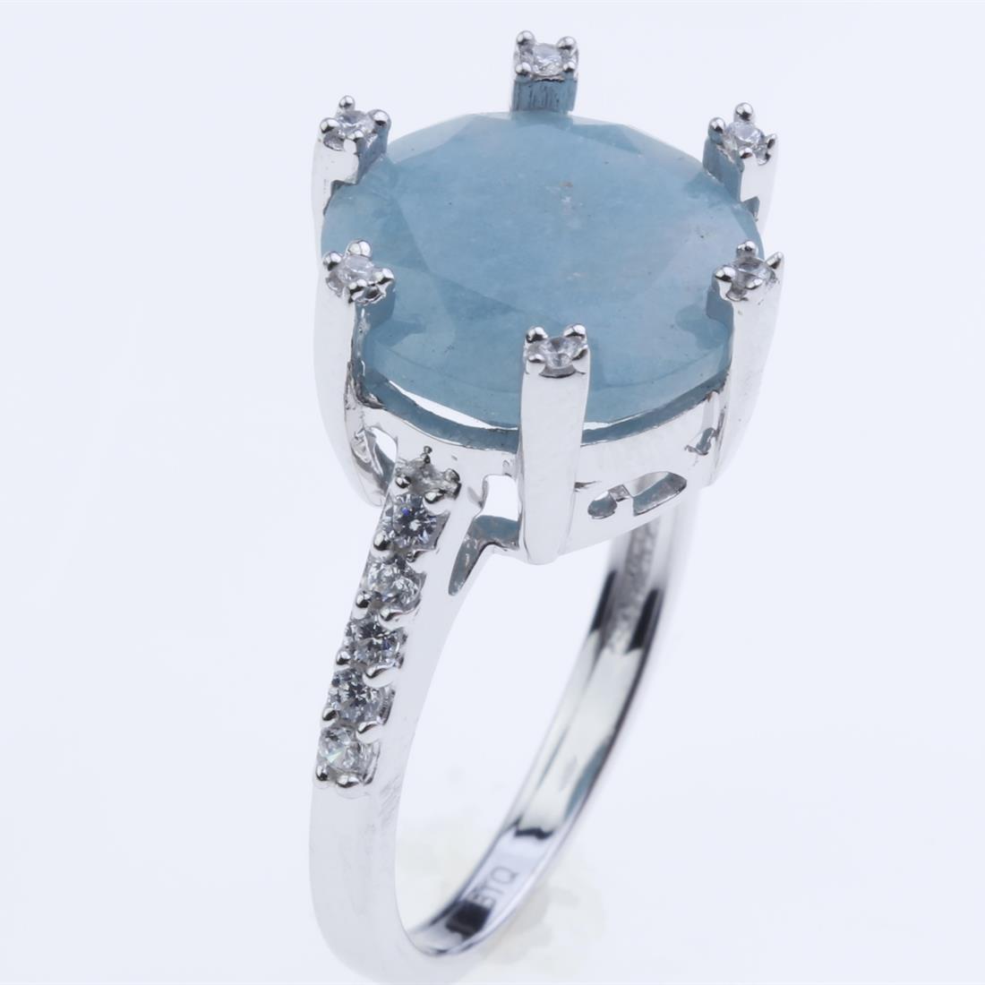 Sz 9 Sterling Silver Paraiba Quartz Ring (1 of 2)