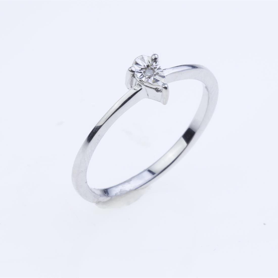 Sz 7 Pear Shape Diamond Cut Diamond Accent Ring (1 of 2)