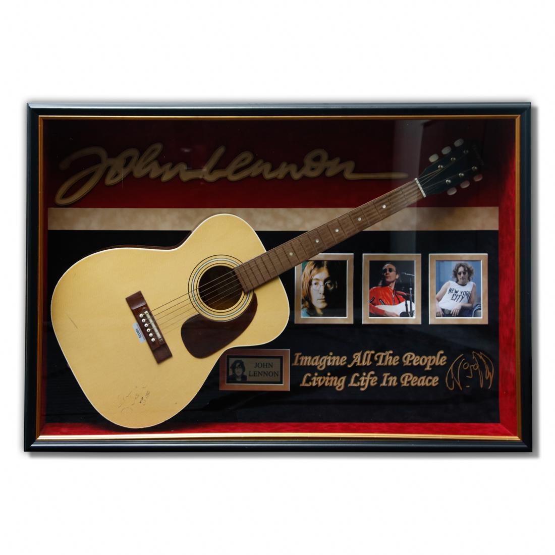 John Lennon Signed Acoustic Guitar (1 of 5)