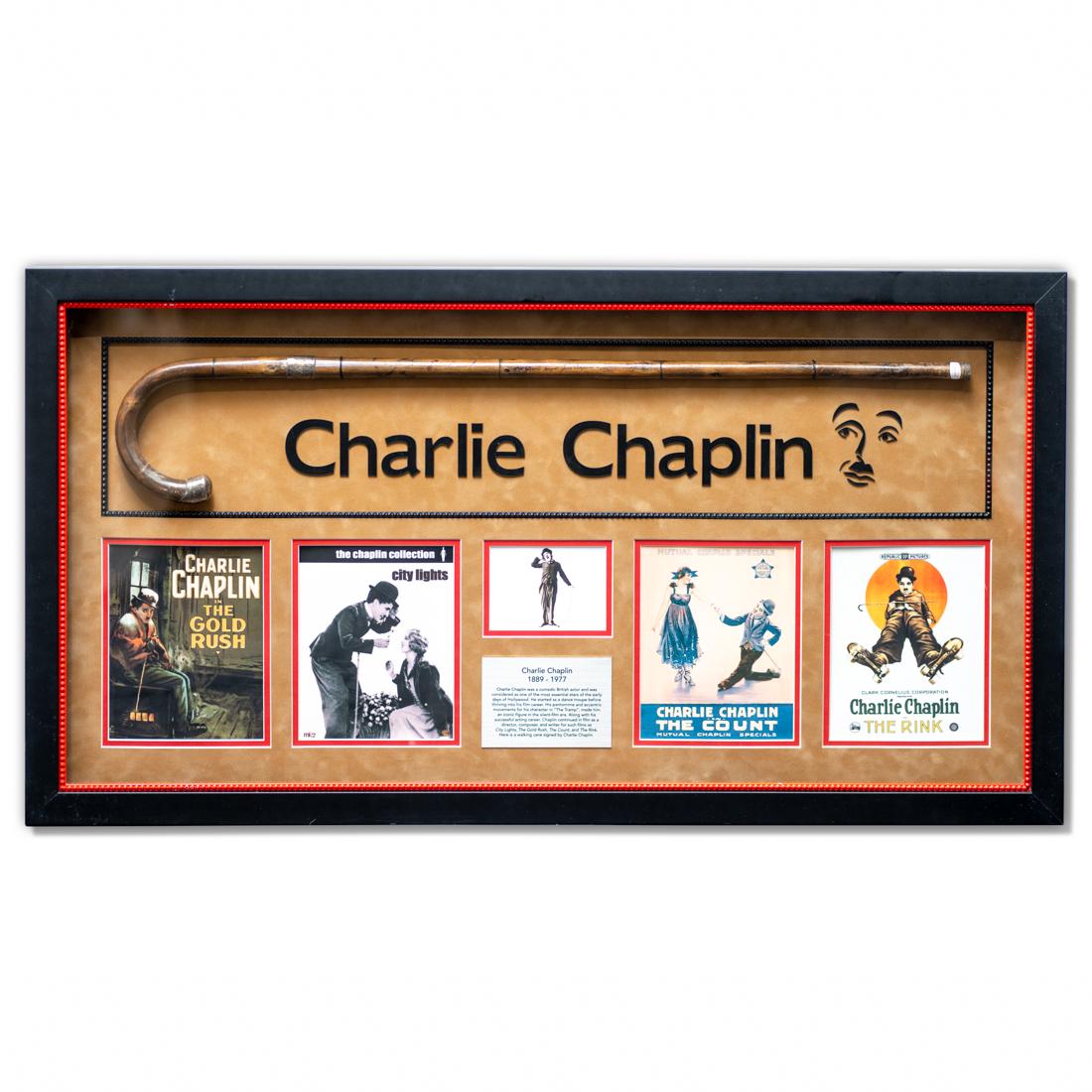 Charlie Chaplin Signed Vintage Wood Cane (1 of 7)