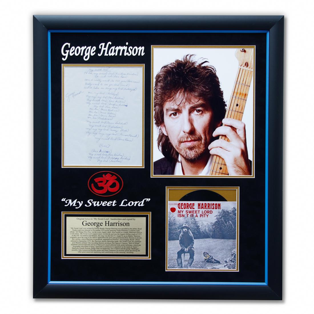 George Harrison Signed Handwritten "My Sweet Lord" (1 of 6)