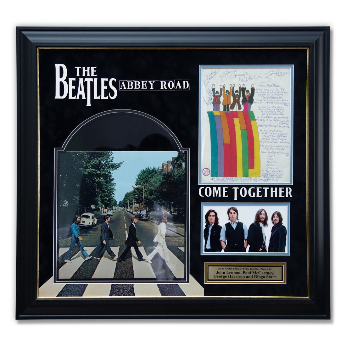 Beatles Signed "Come Together" Lyrics (1 of 4)