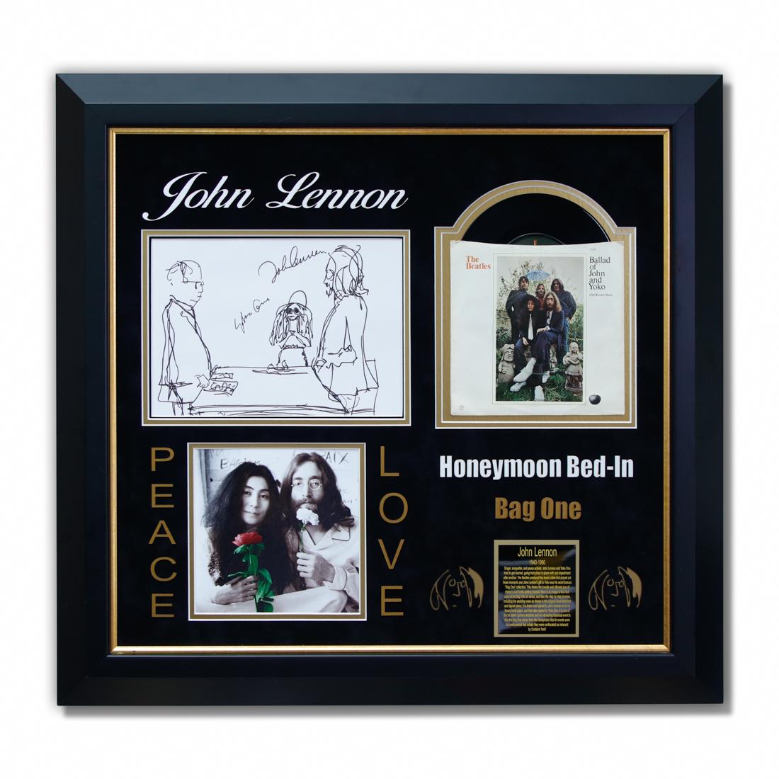 John Lennon Signed Bag One Sketch (1 of 5)