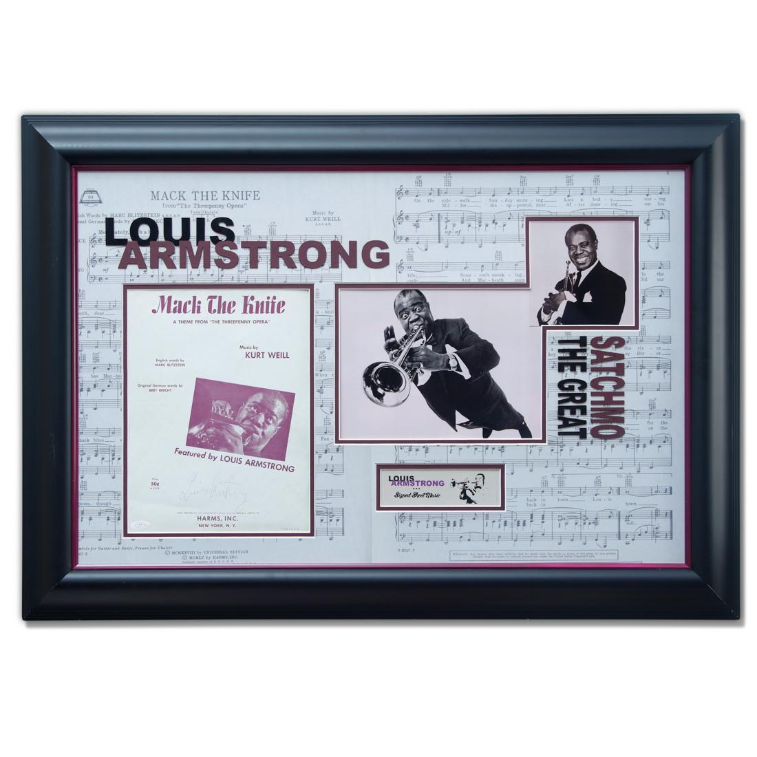 Louis Armstrong Signd "Mack The Knife" Sheet Music (1 of 5)