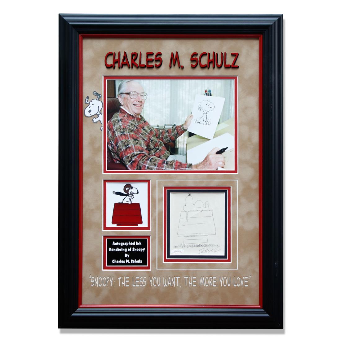 Charles M Schulz Singned Ink Rendering of Snoopy (1 of 6)