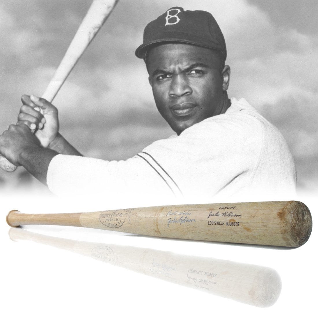 JACKIE ROBINSON SIGNED HILLERICH & BRADSBY BAT (1 of 7)