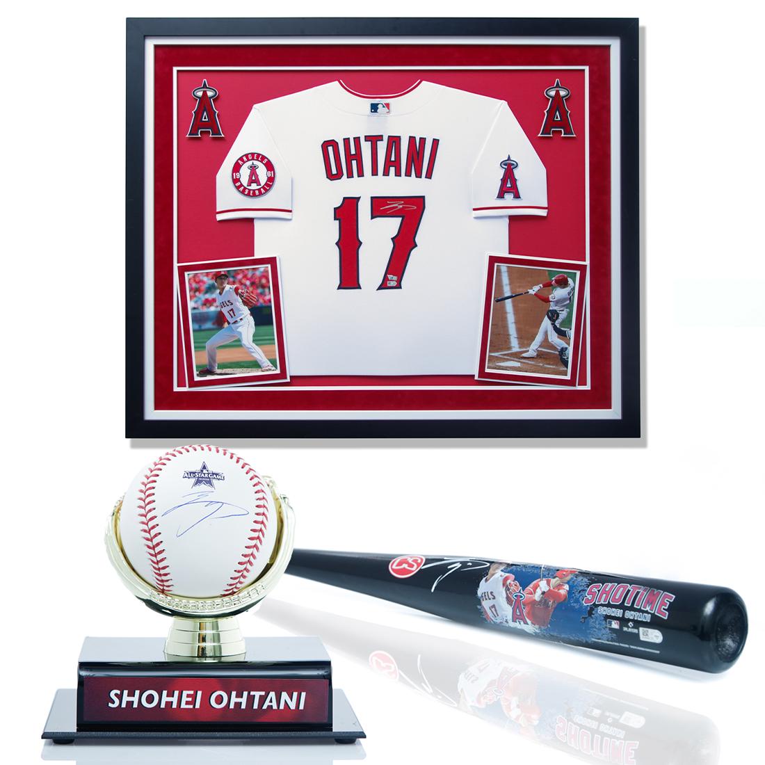 Shohei Ohtani Signed Jersey, Baseball & Bat (1 of 15)