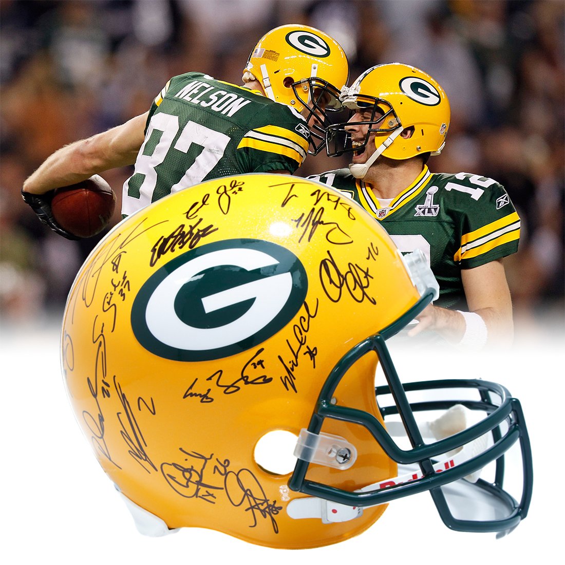 2010 Green Bay Packers Autographed Helmet (1 of 9)