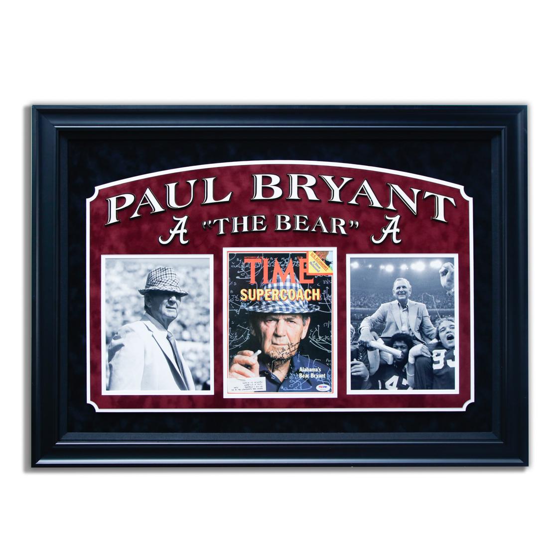 Bear Bryant Signed Time Magainze Cover (1 of 4)