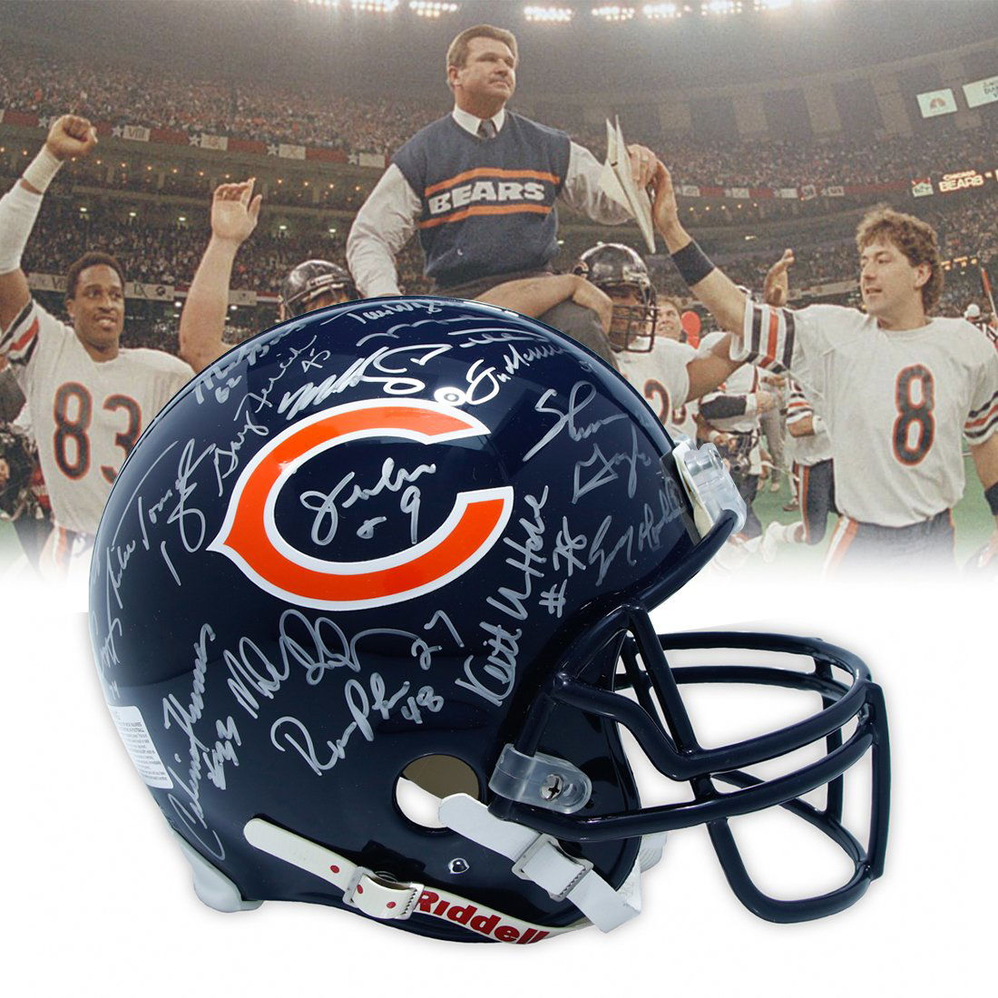 1985 Chicago Bears Team Signed Helmet (1 of 5)