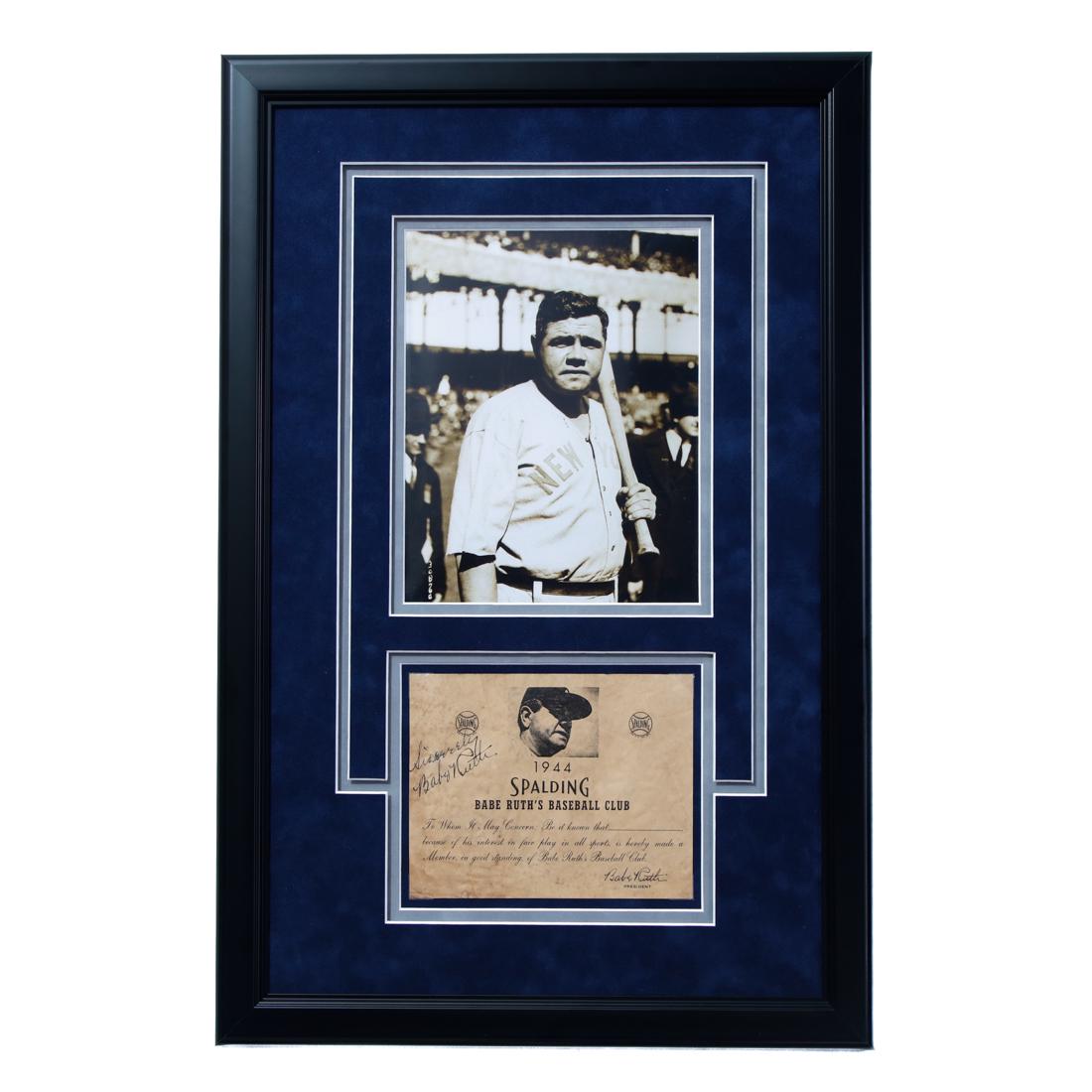 Babe Ruth Signed Ruth Baseball Club Certificate (1 of 3)