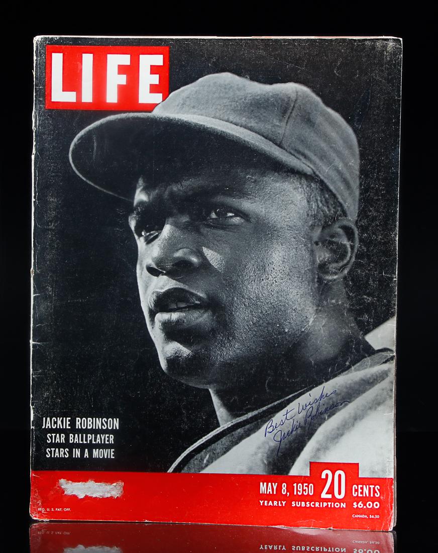 Jackie Robinson Signed 1950 Life Magazine (1 of 5)