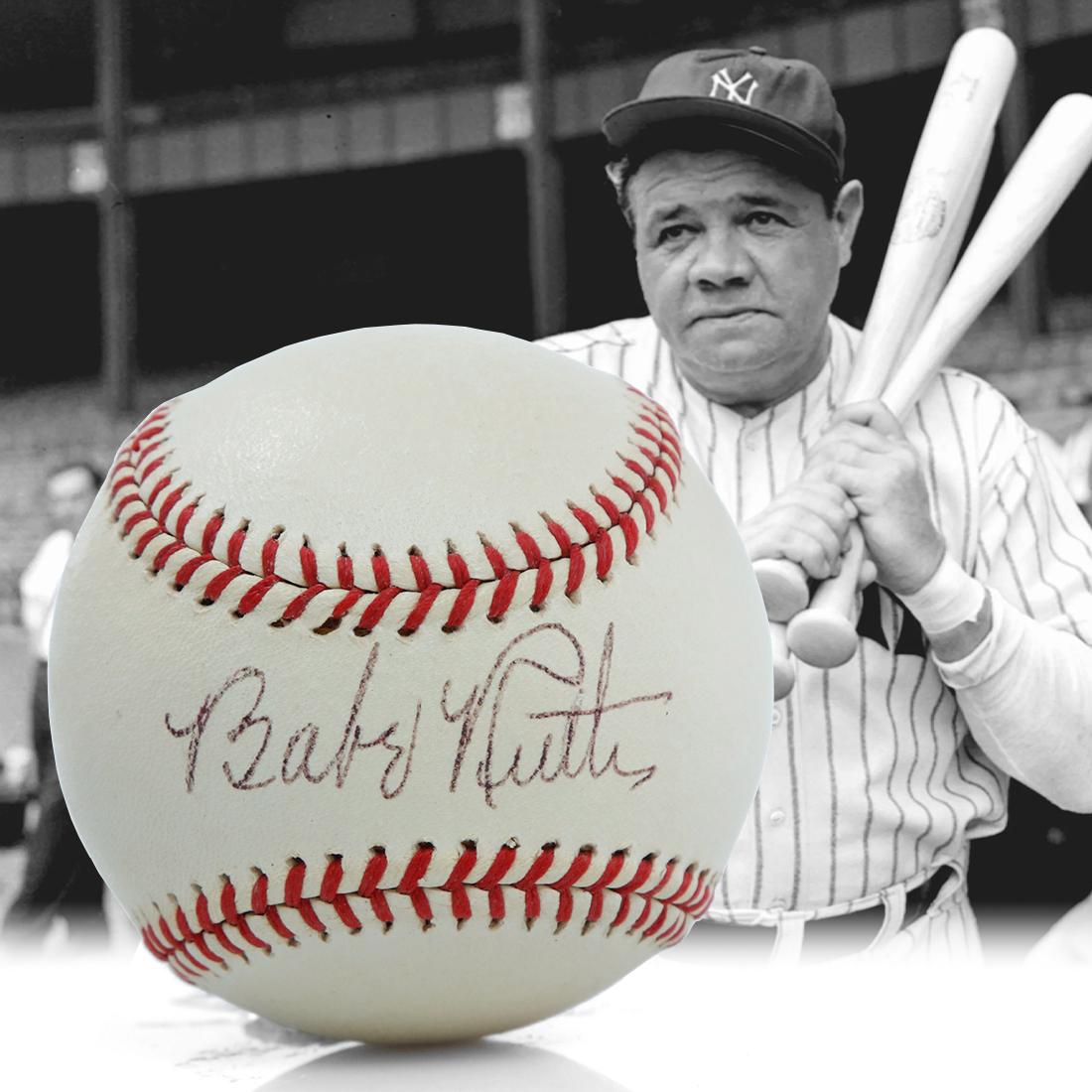 Babe Ruth Signed Spalding National League Baseball (1 of 6)