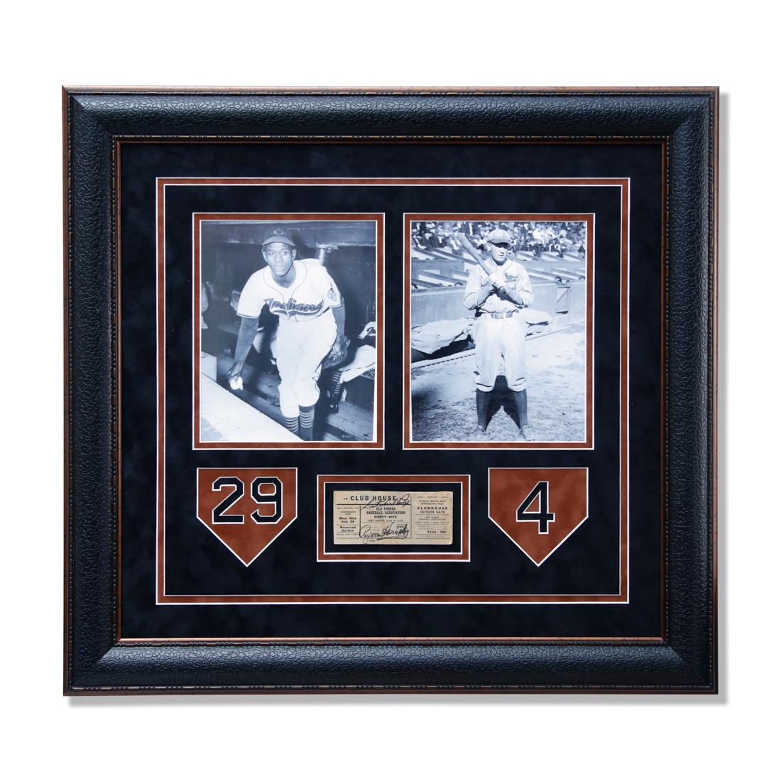 Satchel Paige & Rogers Hornsby Signed Game Ticket (1 of 4)