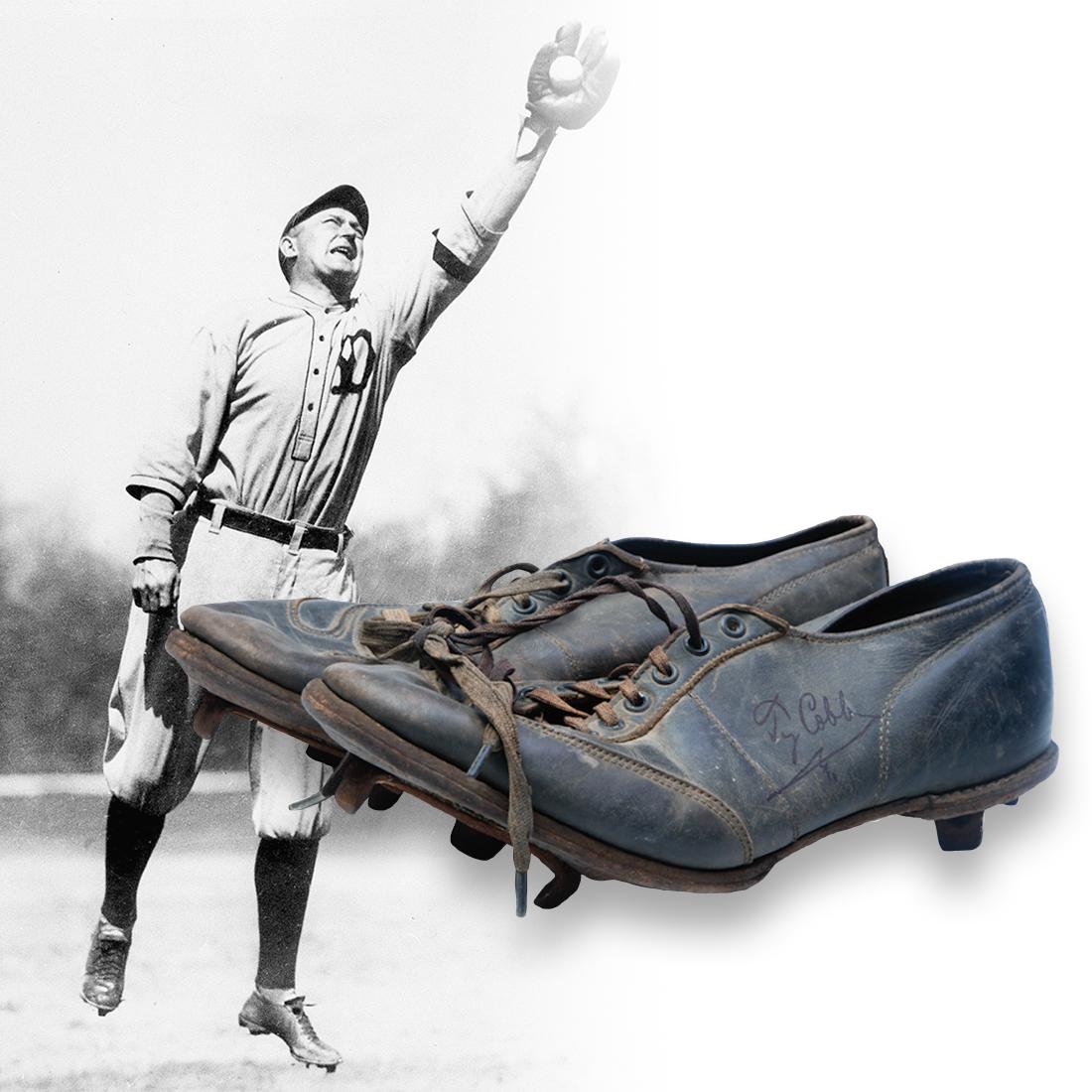 Ty Cobb's Signed Vintage Baseball Cleats (1 of 7)