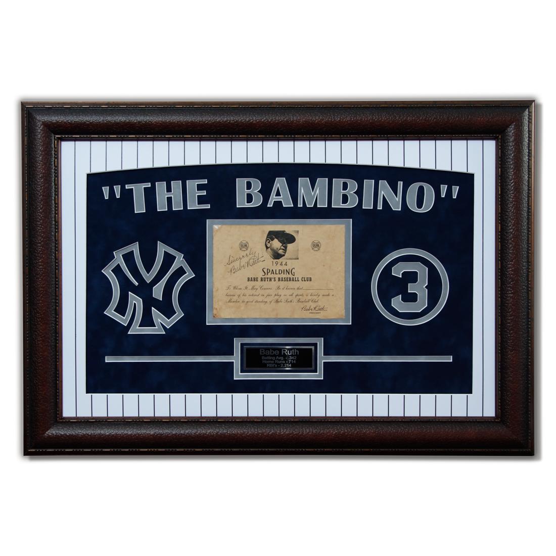 Babe Ruth Signed 1944 Spalding Baseball Club (1 of 4)