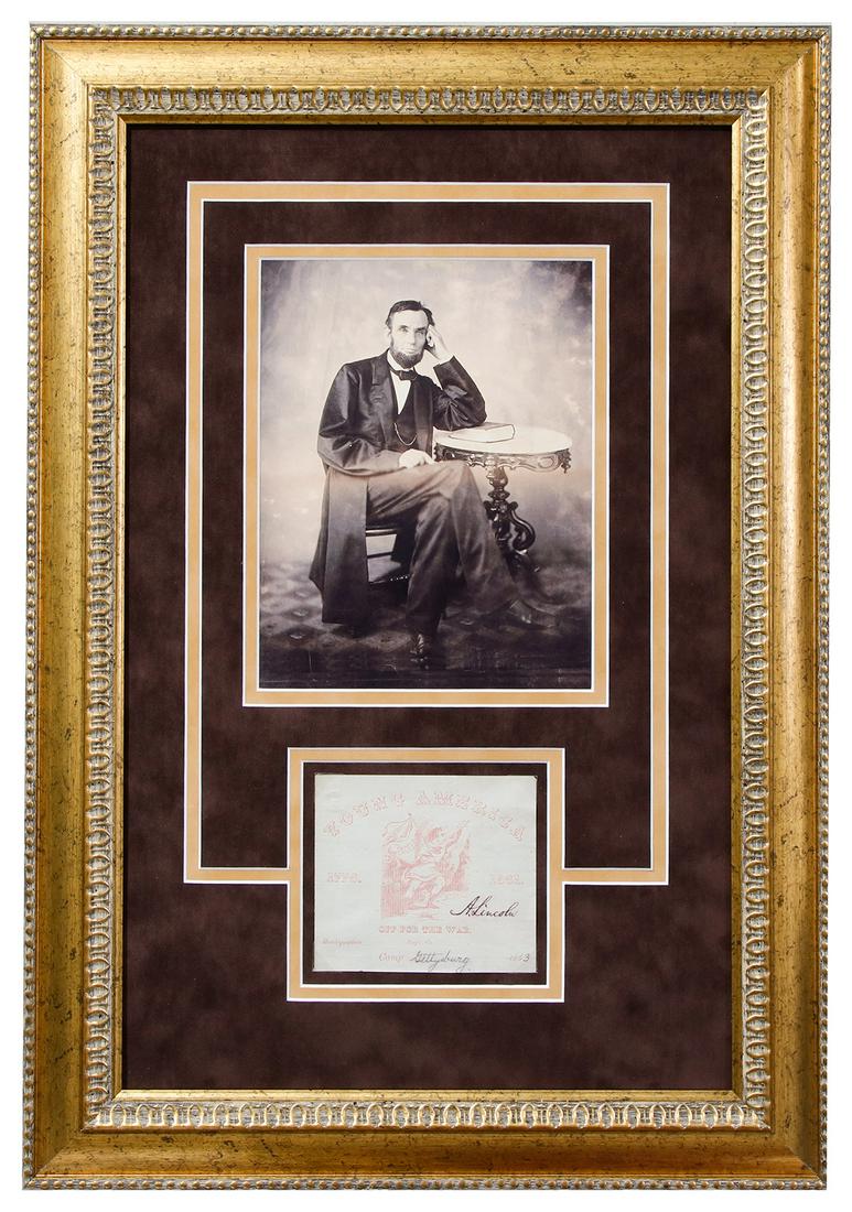 Abraham Lincoln Signed "Young America" Document (1 of 5)