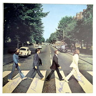 Beatles Signed Abbey Road Album: The Beatles Autographed Abbey Road LP Record Album. We are thrilled to present a truly iconic piece of rock â€˜nâ€™ roll history: The Beatlesâ€˜ "Abbey Road", an original LP record album,