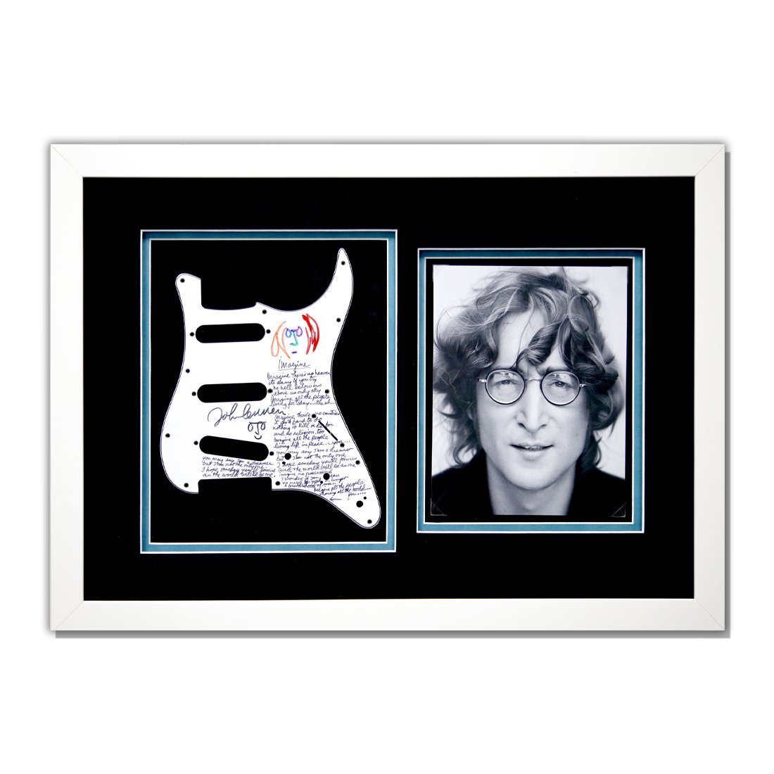 John Lennon Signed & Inscribed Imagine Pick Guard (1 of 8)
