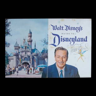 WALT DISNEY SIGNED WALT DISNEY'S GUIDE TO DISNEYLAND: Authentic Walt Disney Signed "Walt Disney's Guide to Disneyland". Presenting an incredible piece of Disney history: an original "Walt Disney's Guide to Disneyland", autographed by the legend himself,