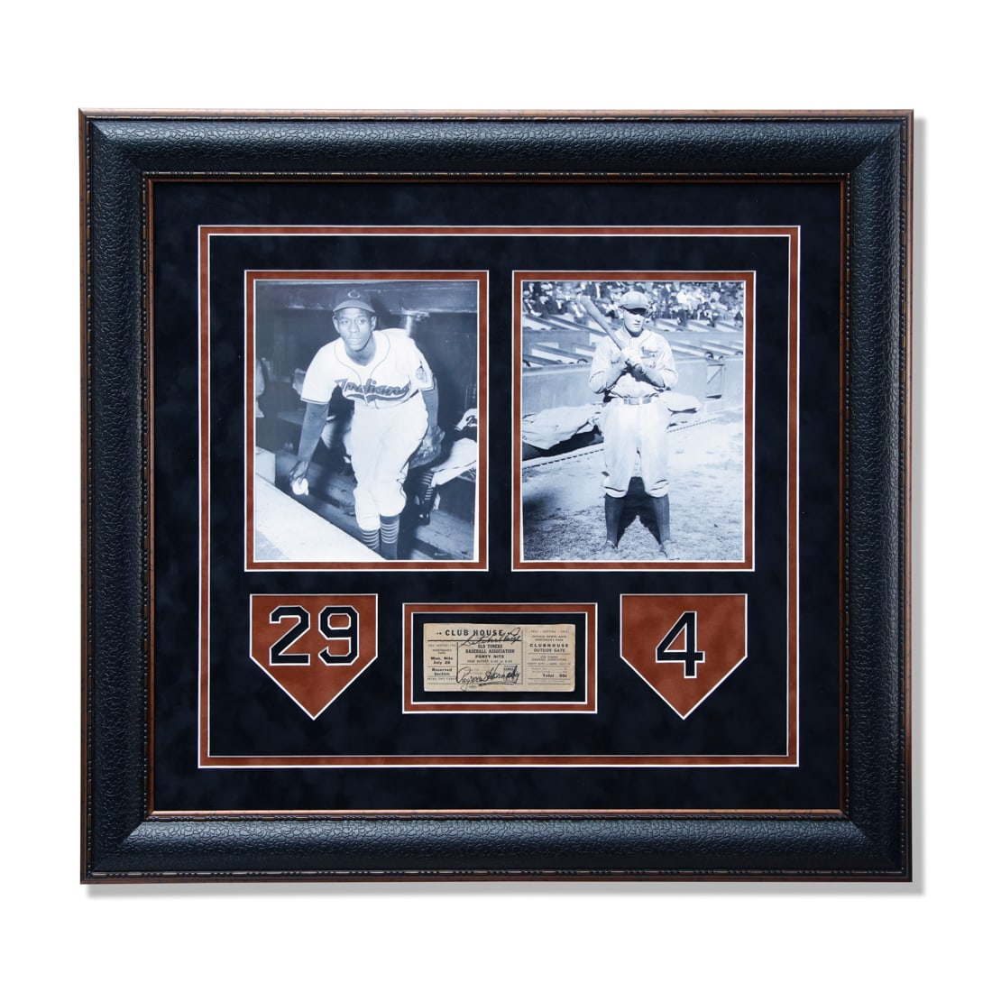 Satchel Paige & Rogers Hornsby Signed Game Ticket (1 of 4)