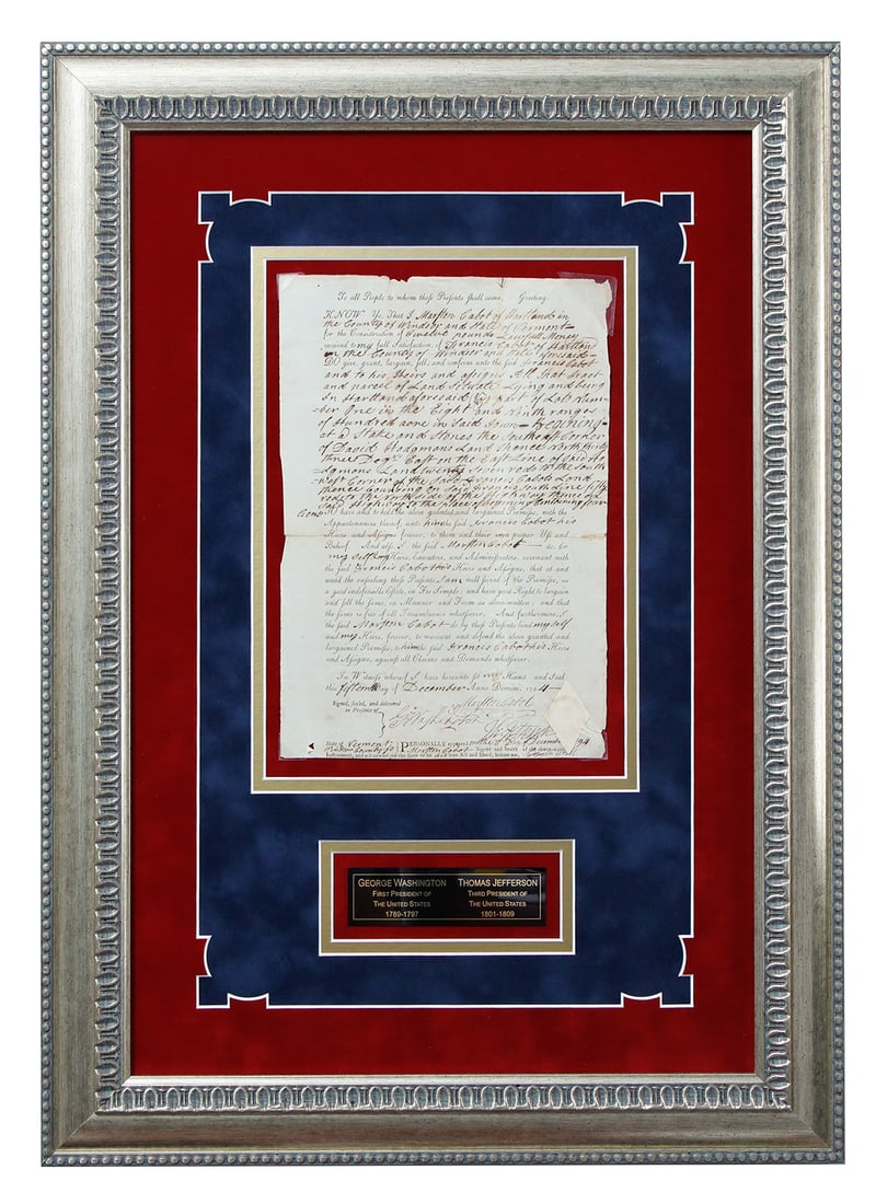 Washington & Jefferson Signed Document Dated 1794 (1 of 6)