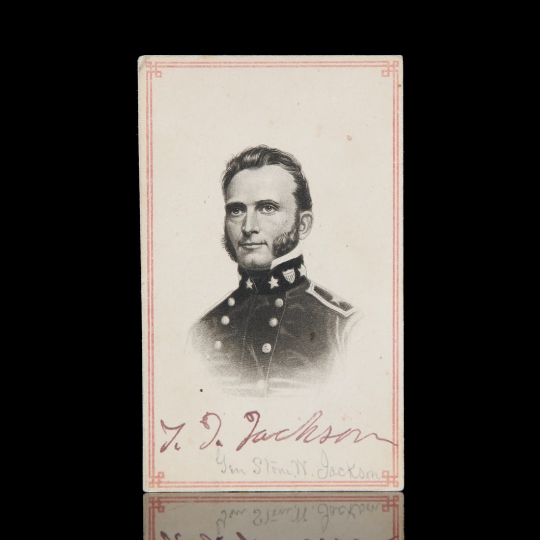 Very Rare T.J. "Stonewall" Jackson Signed CDV (1 of 3)