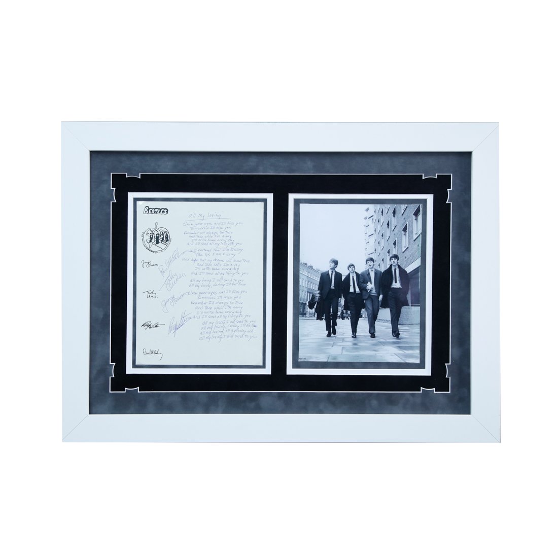 THE BEATLES SIGNED LYRIC SHEET, "ALL MY LOVING" (1 of 4)