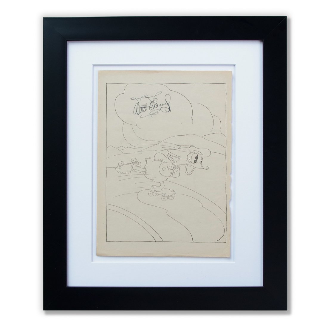 Walt Disney Signed Donald Duck 11x14 Circa 1930s (1 of 4)