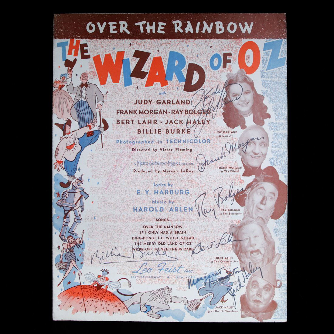 Wizard of Oz Cast Signed Sheet Music 11x14 (1 of 3)