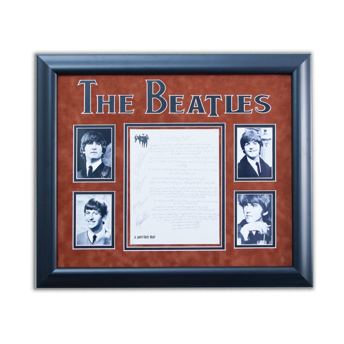 BEATLES SIGNED "A HARD DAY'S NIGHT" LYRICS (1 of 4)