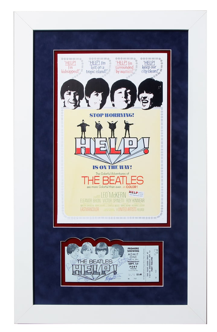 Beatles Signed Premier Ticket to  "Help" (1 of 4)