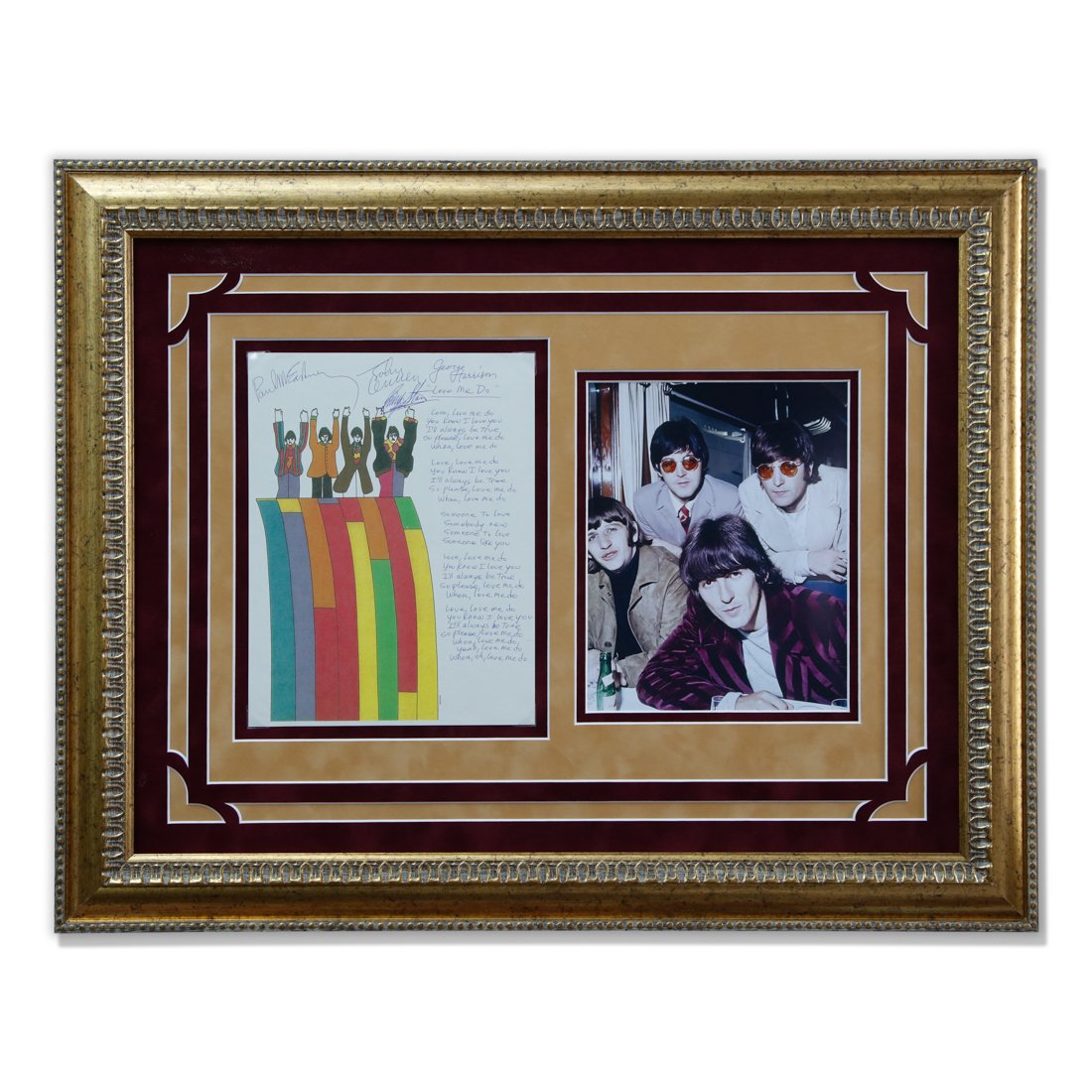 THE BEATLES SIGNED LYRIC SHEET, "LOVE ME DO" (1 of 4)