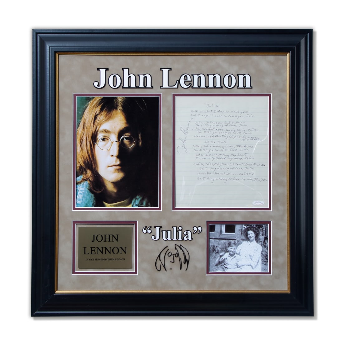 John Lennon Signed Handwritten "Julia" Lyrics (1 of 3)